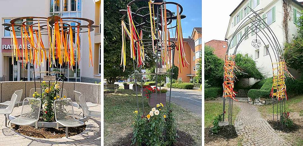 Abbildung mit den 3 Standorte der Spaliere