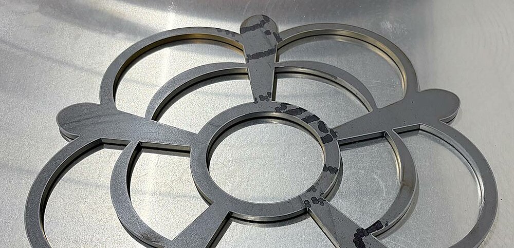Ausicht auf das geschnittene Laserteil